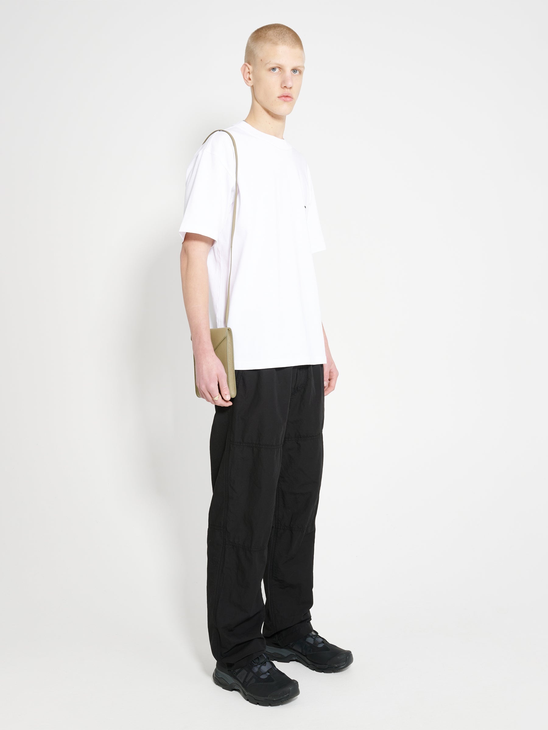 STONE ISLAND REGULAR WOVEN PANTS BLACK - 4