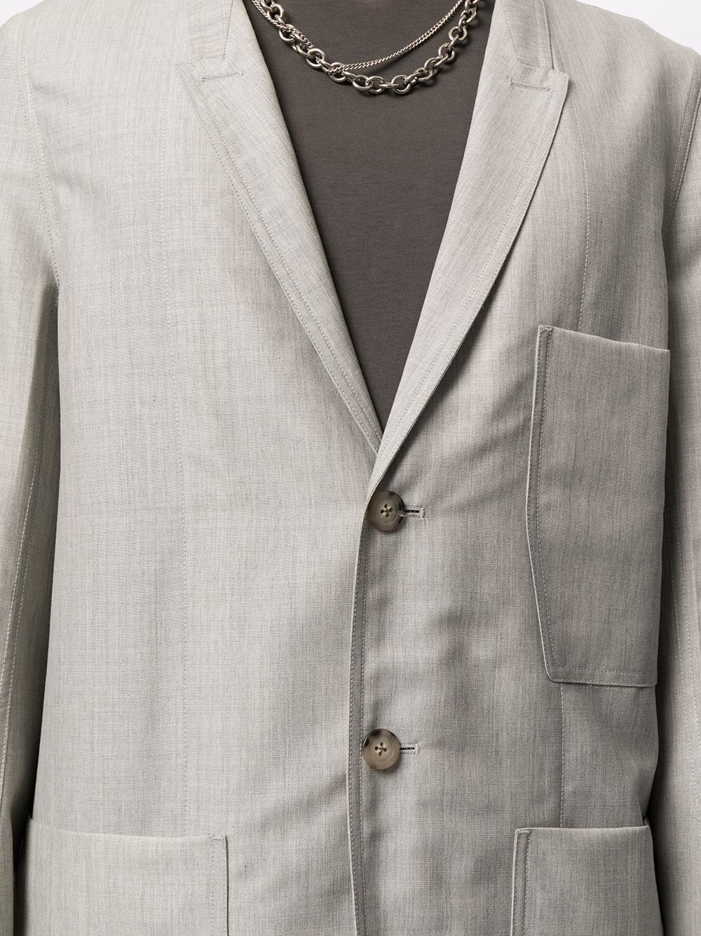 single-breasted wool blazer - 5