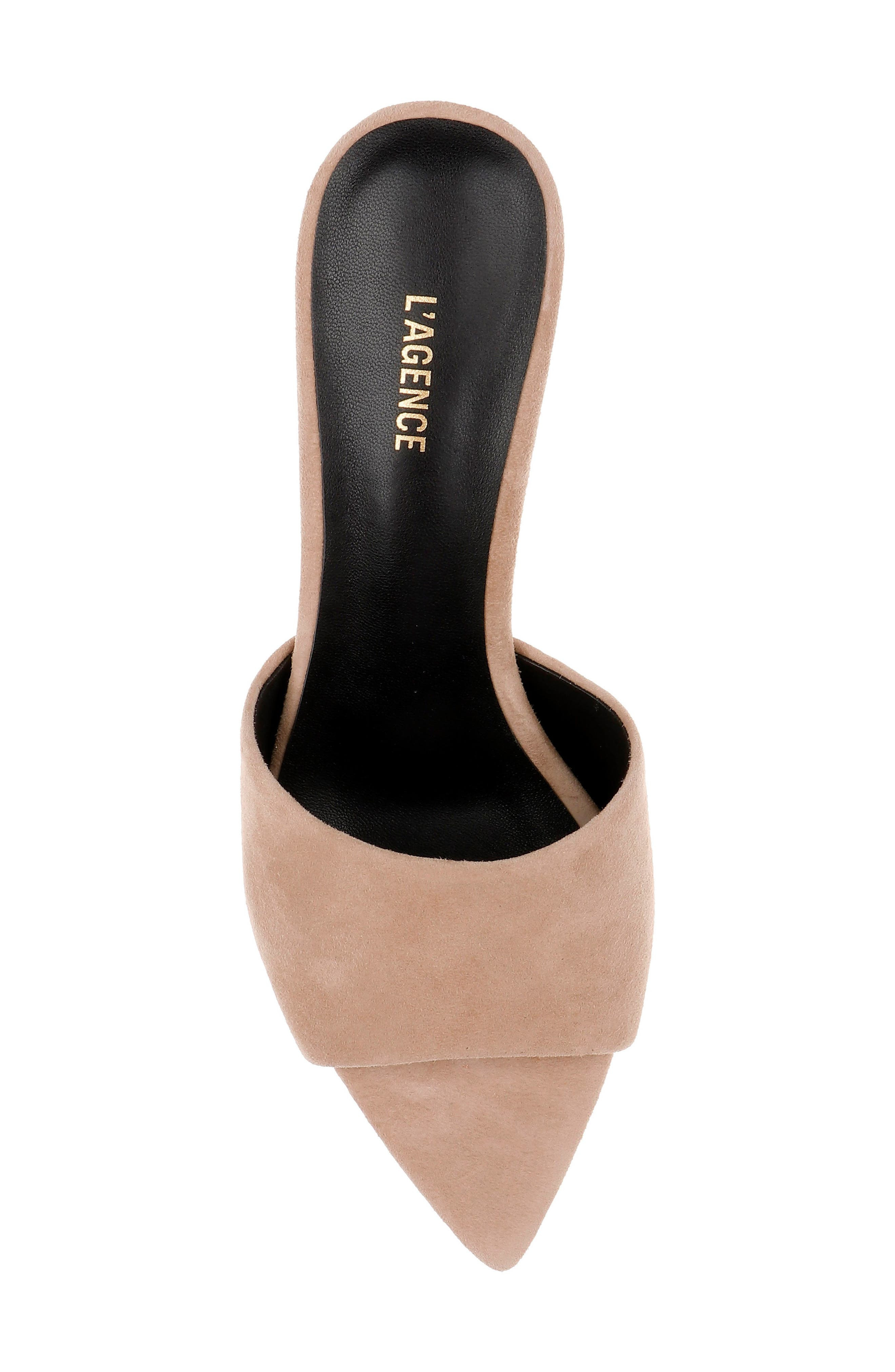 L'AGENCE Lolita Pointed Toe Sandal in Cappuccino Suede at Nordstrom - 5