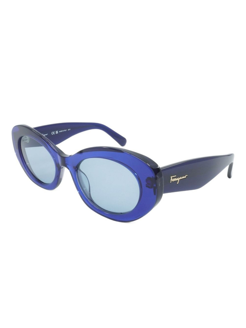 FERRAGAMO oval-frame sunglasses outlook