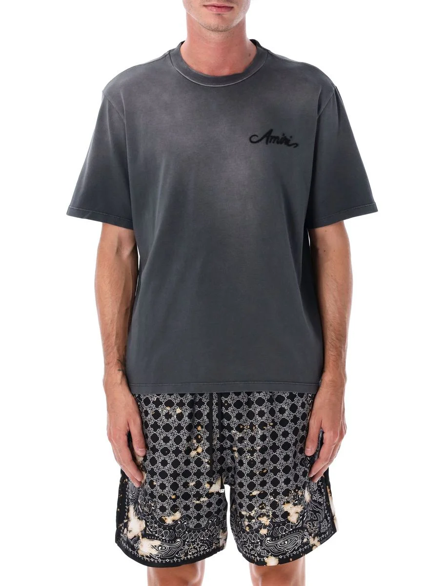 Amiri Bleach Bandana Patch T-Shirt - 1