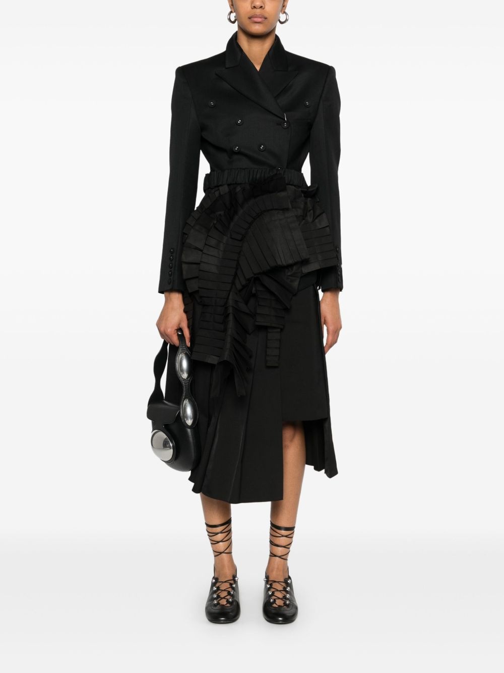 layered pleated skirt - 2
