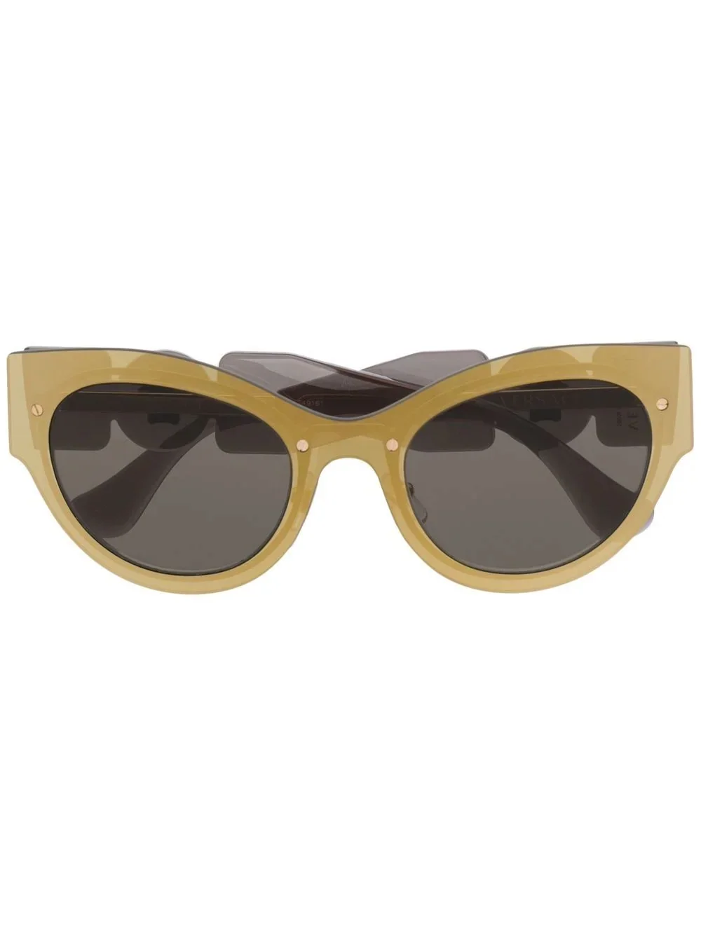 Medusa-plaque cat eye-frame sunglasses - 1