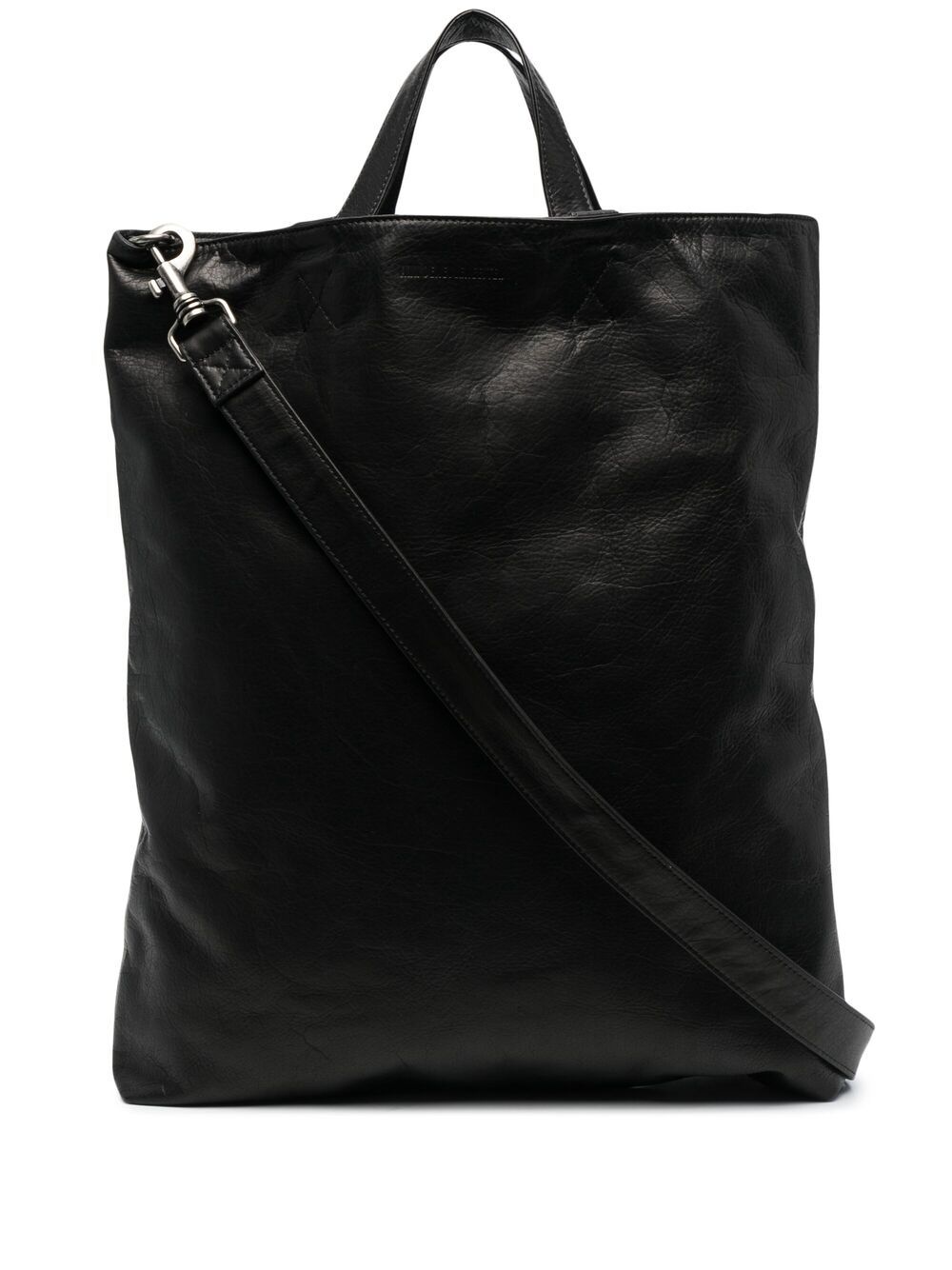 embossed-logo leather tote bag - 1