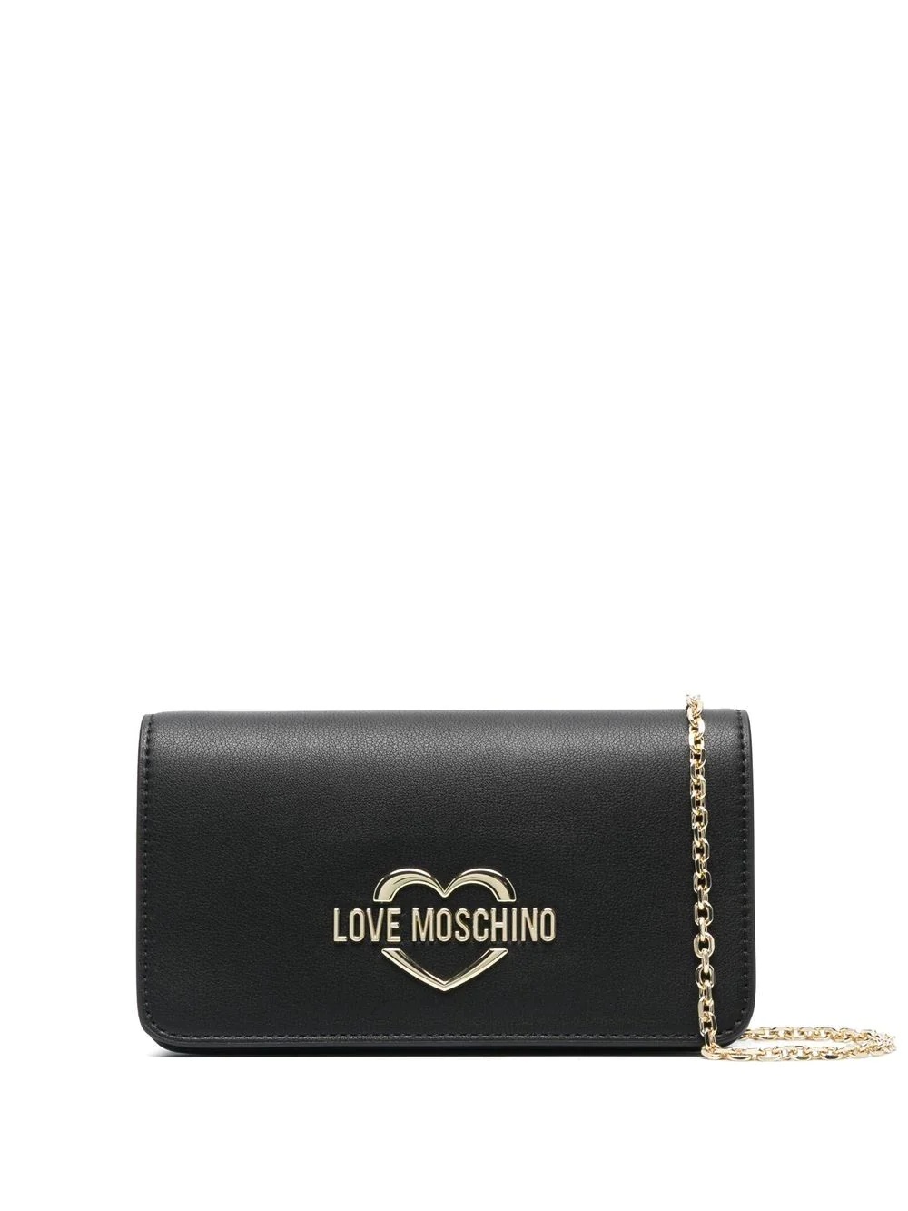 logo-plaque clutch bag - 1