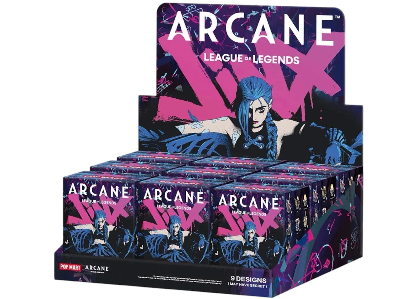 Pop Mart League of Legends Arcane Series Figures Sealed Case (9 Blind Box) - 1