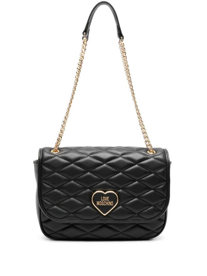 logo-lettering matelassÃ© shoulder bag 1