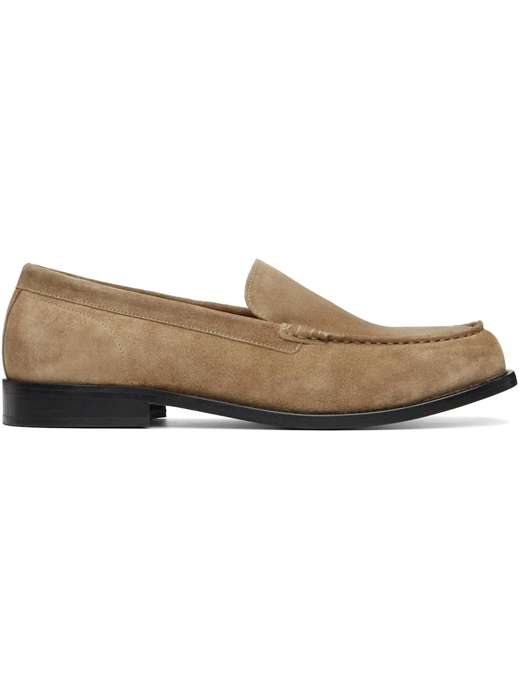 Beige Suede Loafers - 1