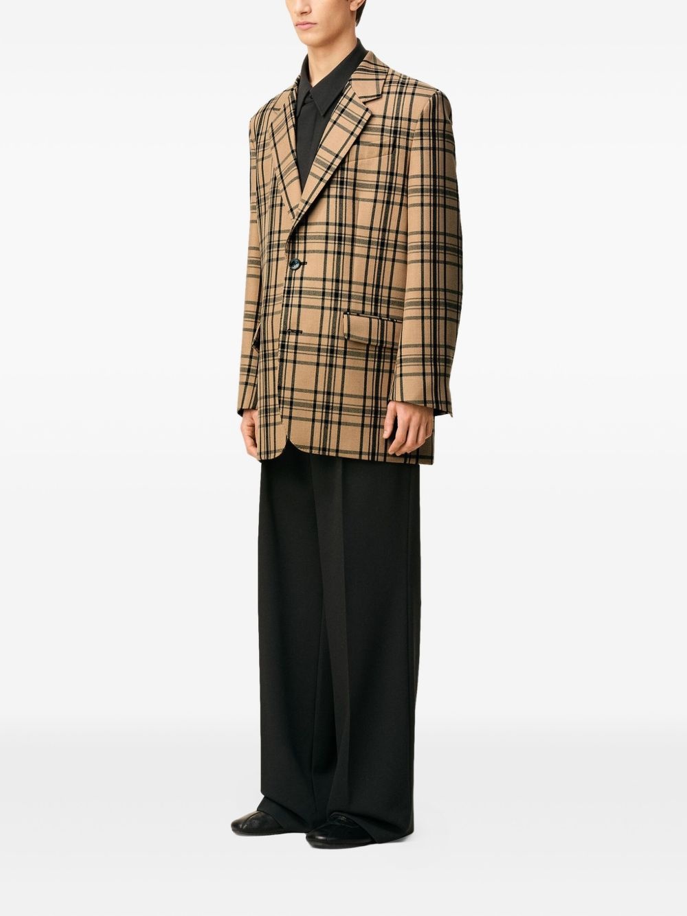 checked blazer - 3