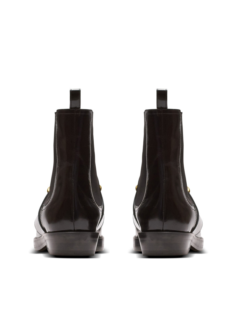 Sync Chelsea boots in glazed leather 3