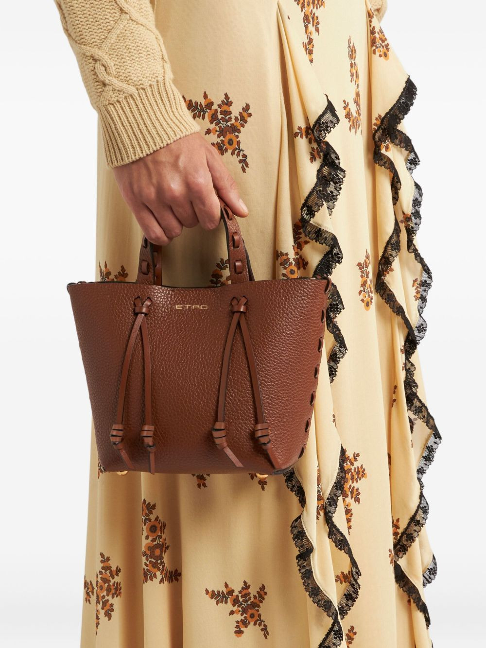 knotted leather mini bag - 4