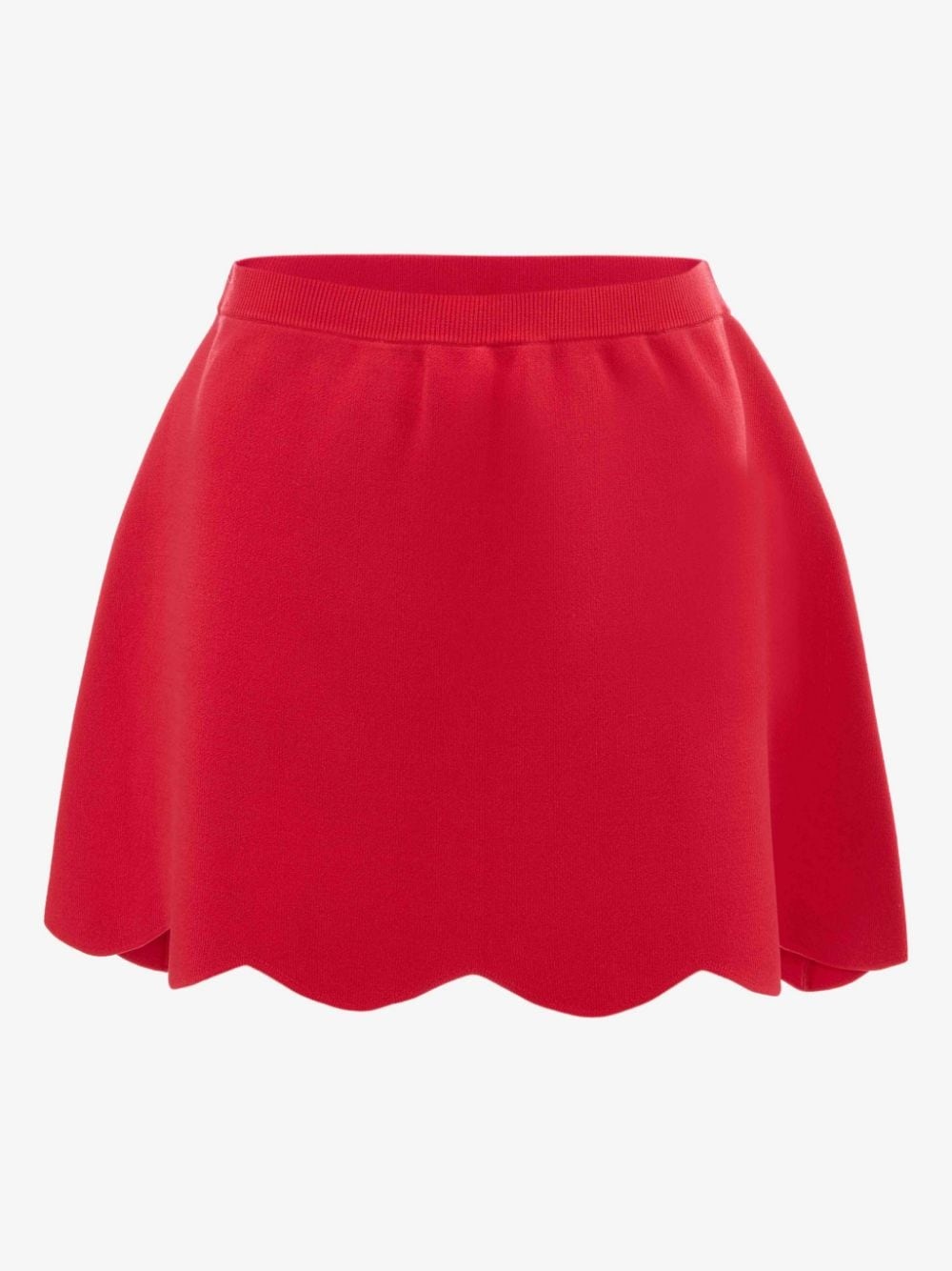 SCALLOPED HEM MINI SKIRT - 1