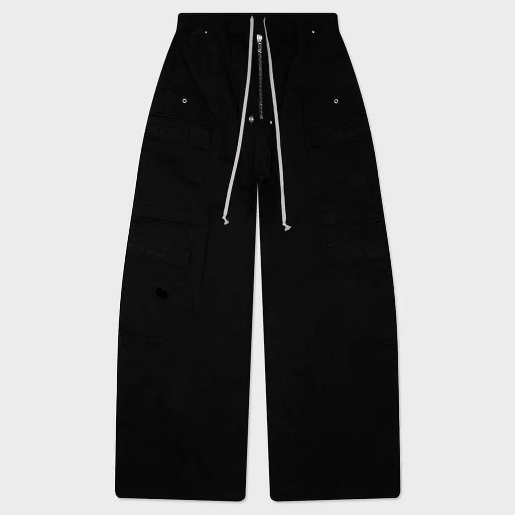 DOUBLE CARGO JUMBO BELAS PANTS - BLACK - 1