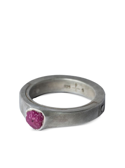 Parts of Four Sistema sterling-silver ruby-slab ring outlook