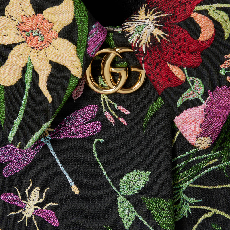 Gucci Flora silk brocade jacket 5