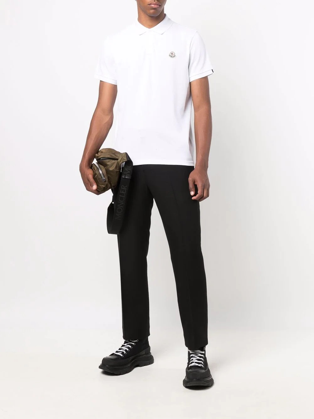 logo-patch short-sleeve polo shirt - 2