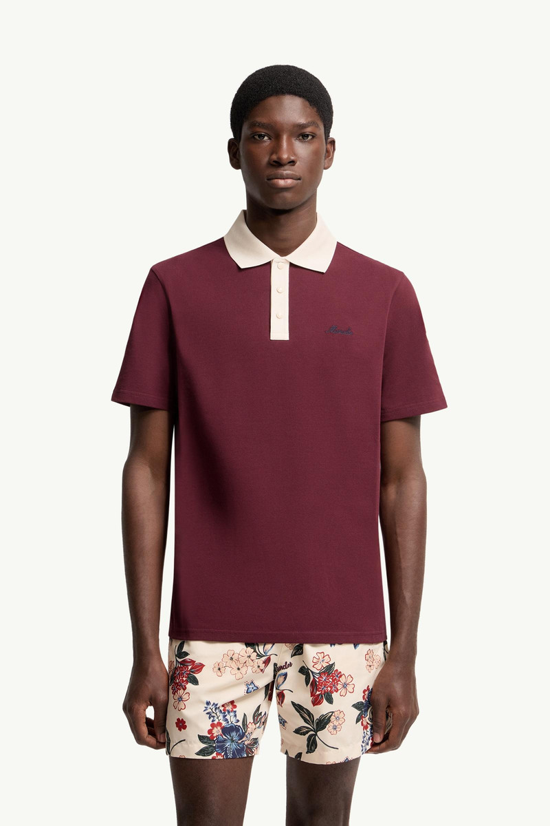 Embroidered Logo Cotton Piquet Polo Shirt 4