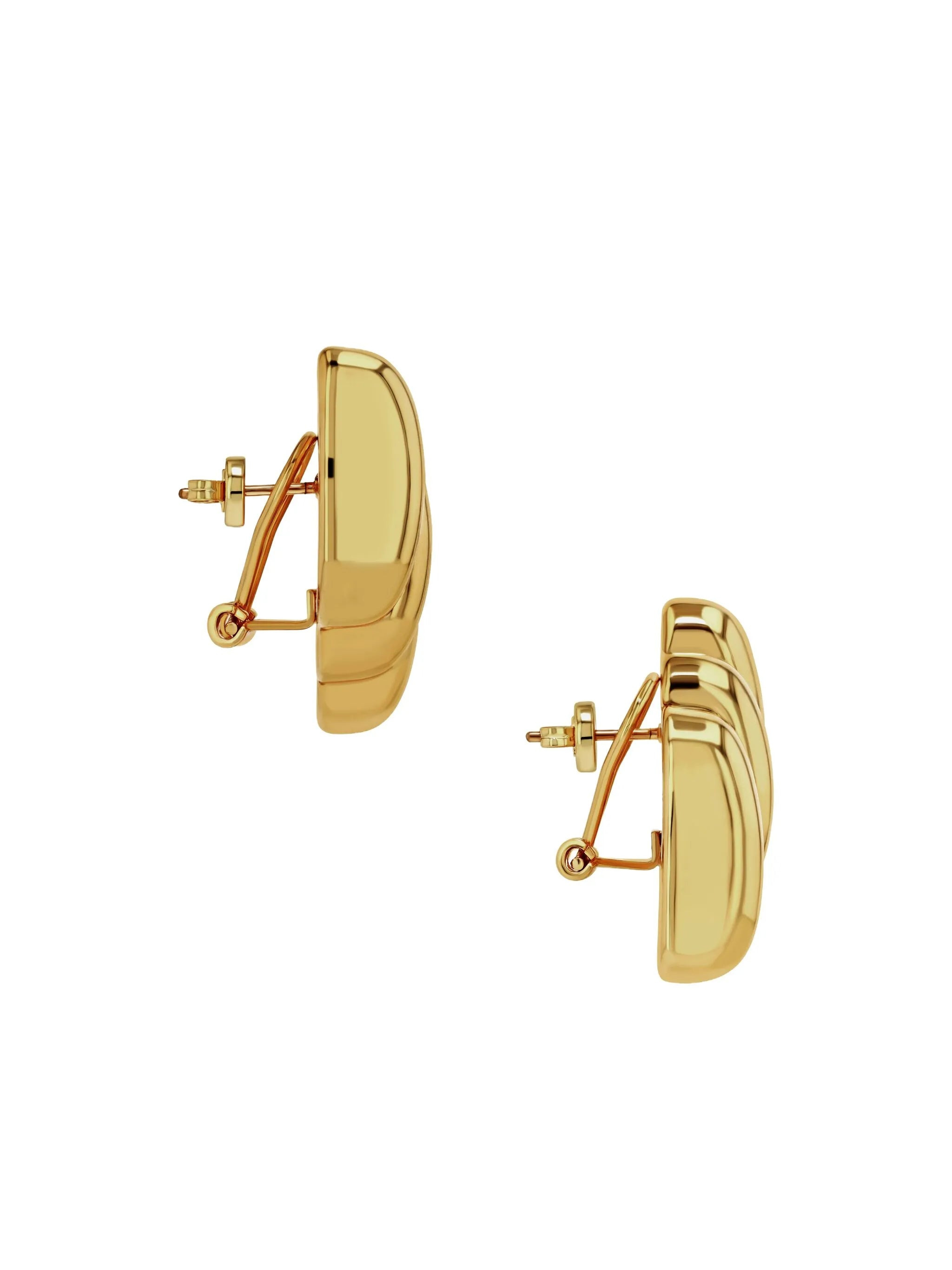 Anine Bing Diagonal Ribbed Earrings - 3
