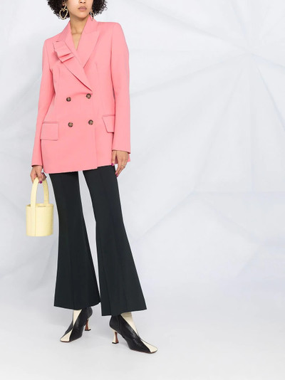 MSGM double-breasted ruffle jacket outlook