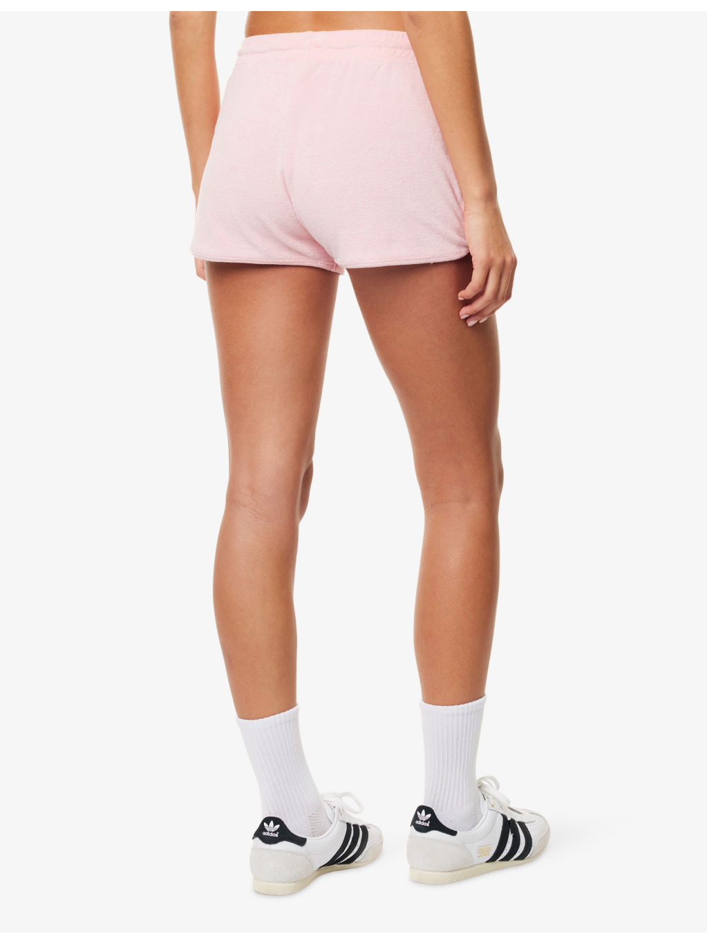 Towelling Mid-Rise Cotton-Jersey Shorts - 4