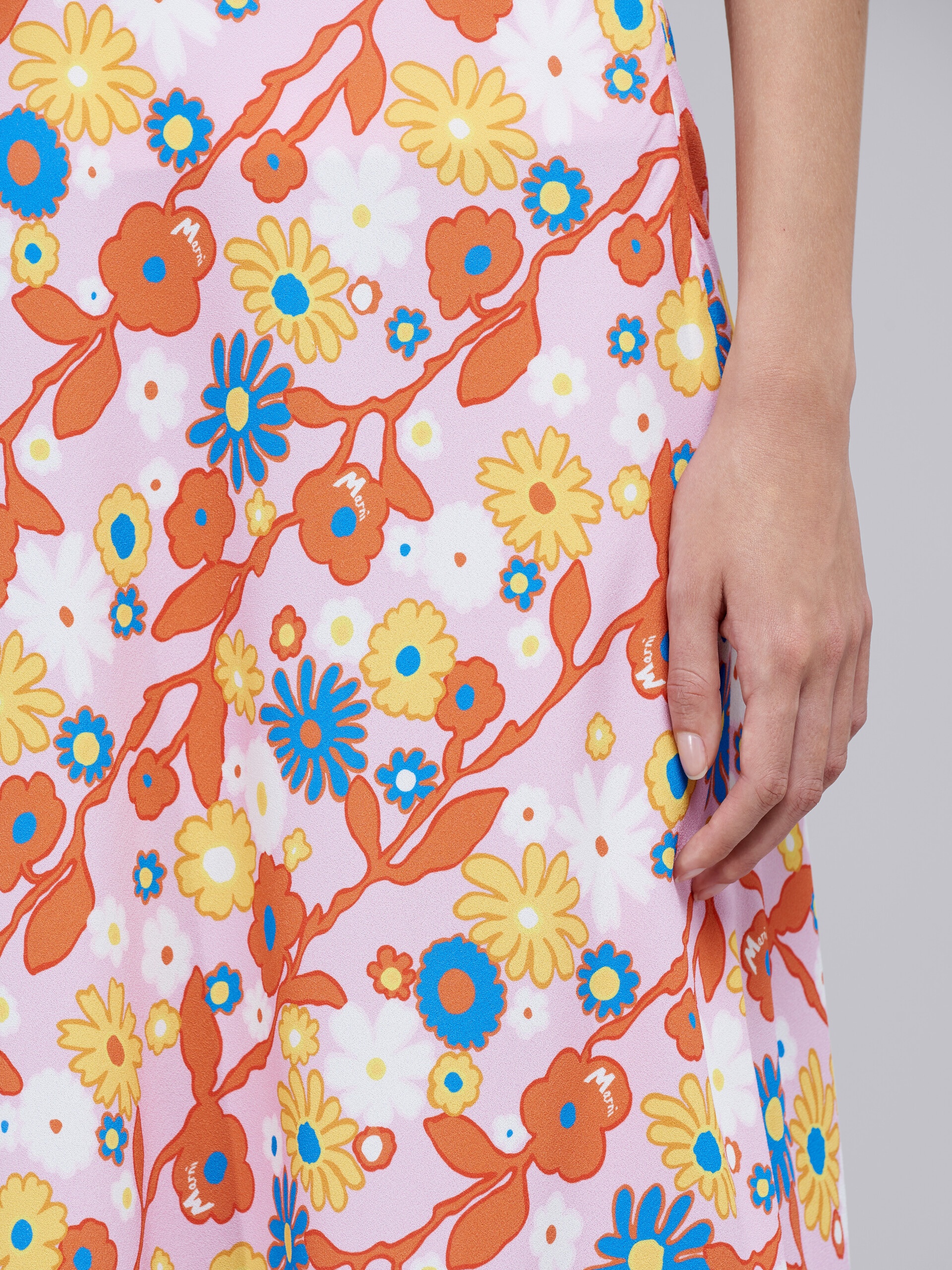 VERTICAL GARDEN PRINT VISCOSE SABLÈ SKIRT - 4