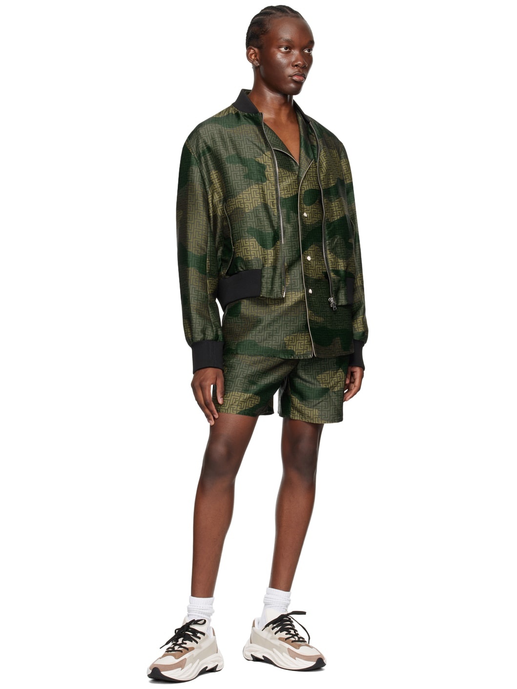 Khaki Camouflage Shorts - 4