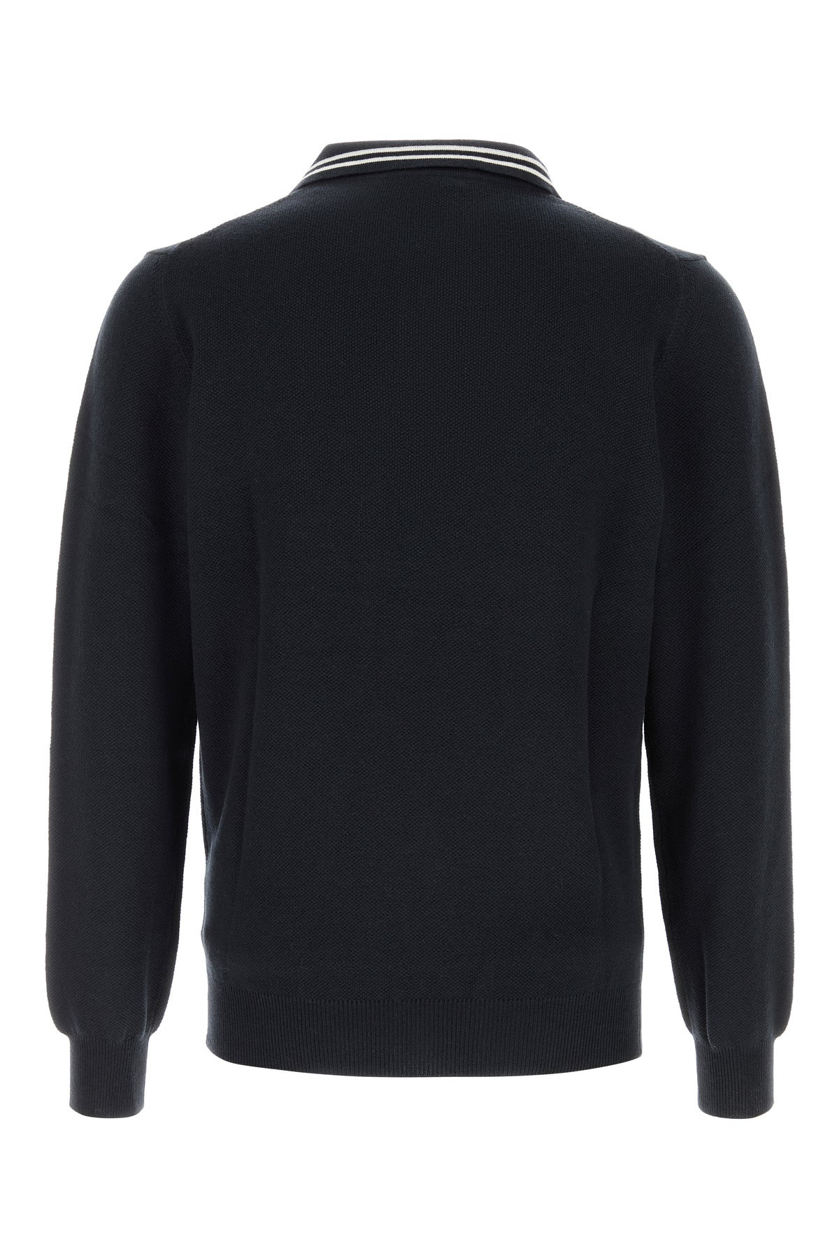 Blue knit polo shirt - 2
