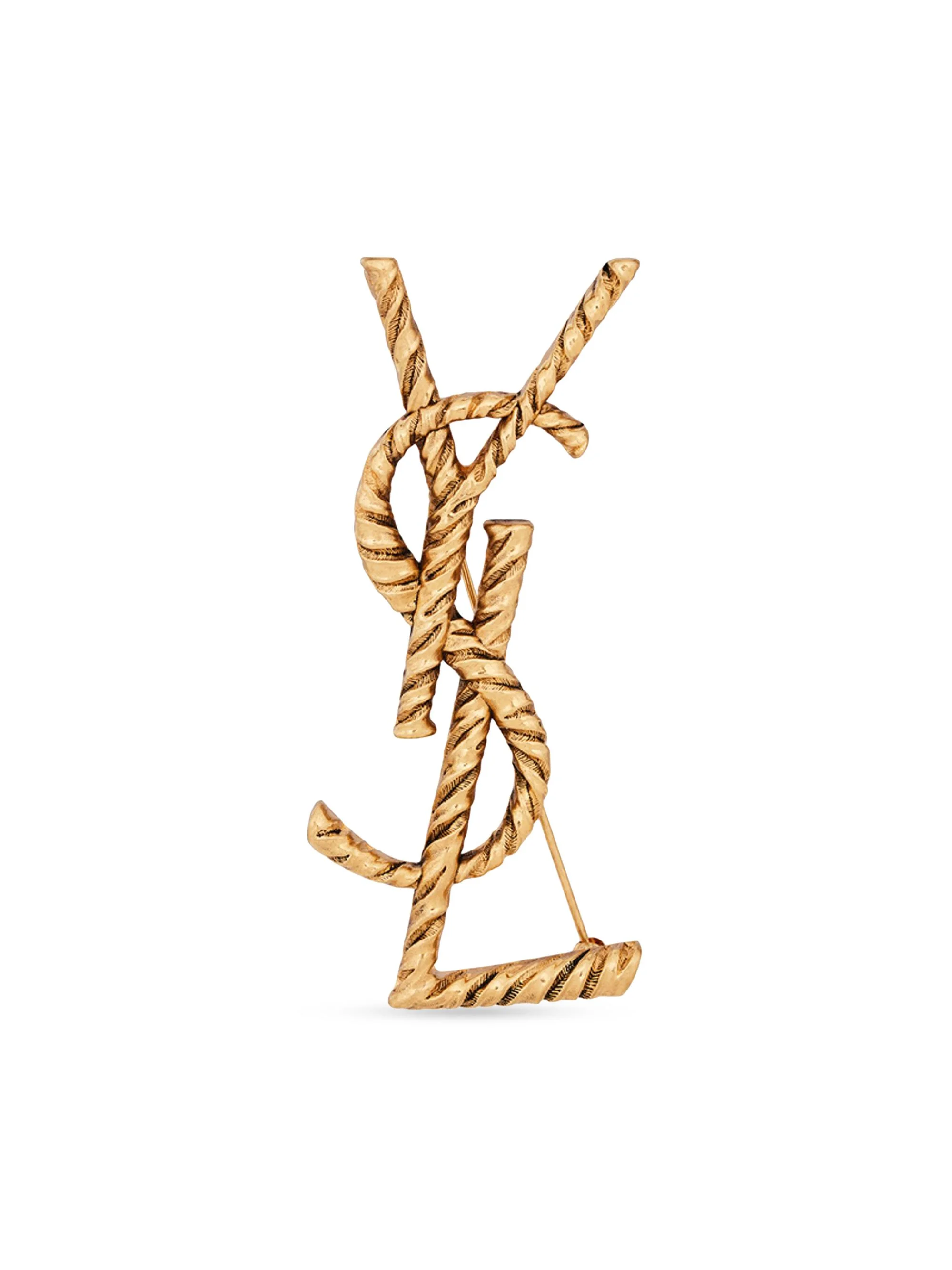 Women's Opyum YSL Twisted Brooch In Metal - Opyum Gold - 1
