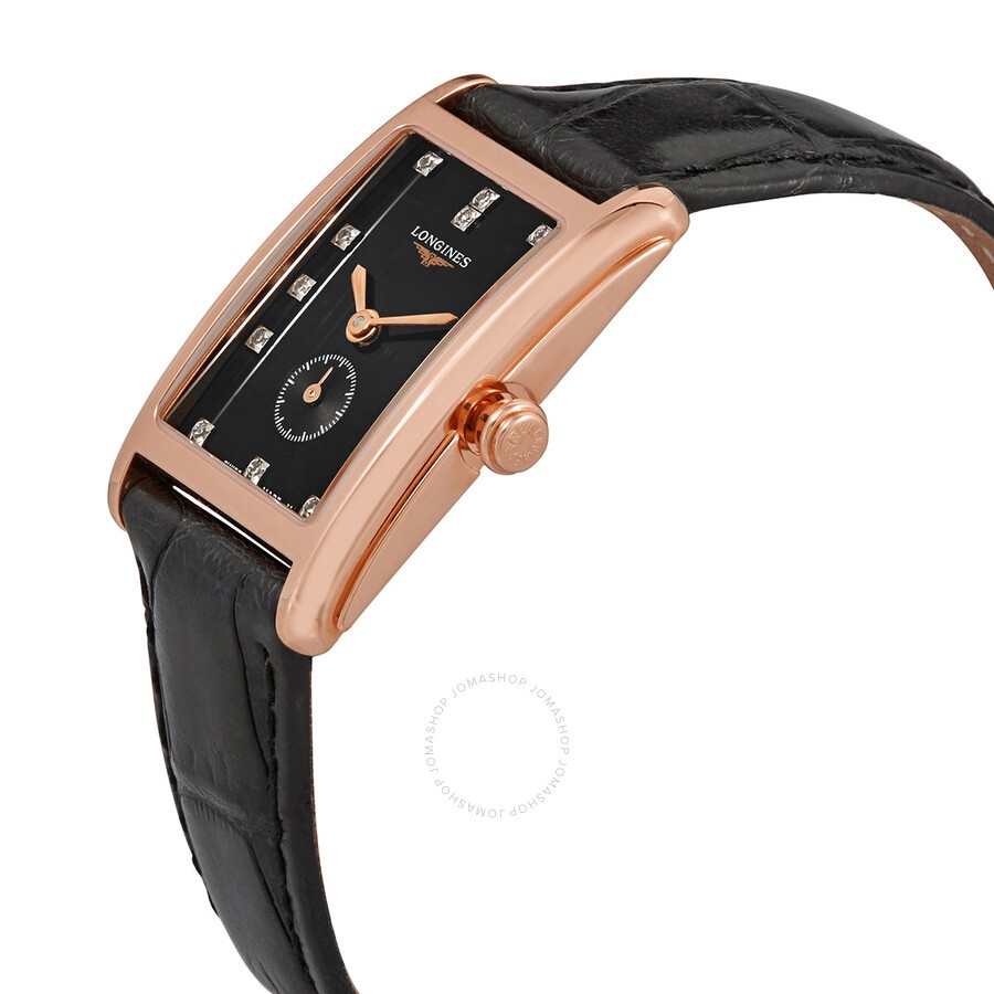 Pre-owned Longines Dolcevita Quartz Diamond Black Dial Ladies Watch L5.255.8.57.0 - 2
