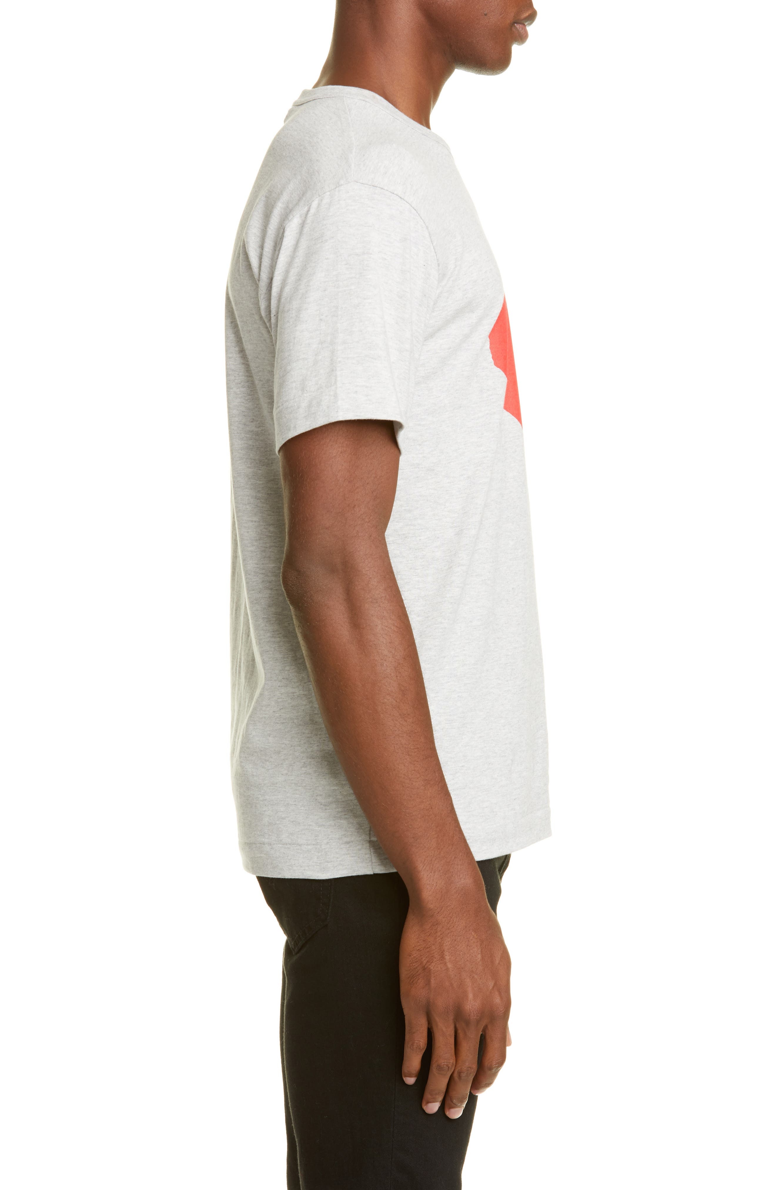 Comme des Garçons PLAY Heart Logo Graphic Tee in Grey at Nordstrom - 3