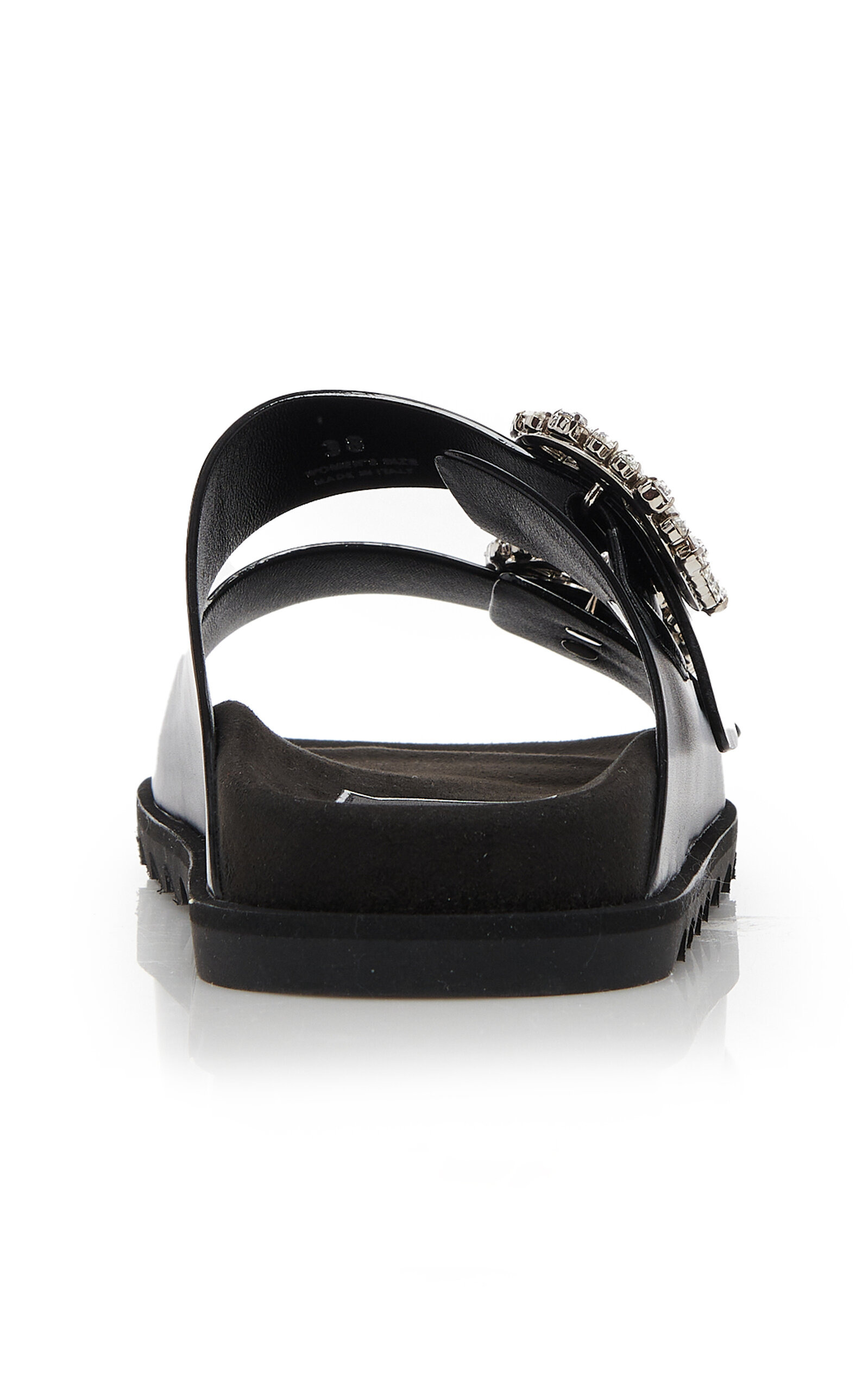Slidy Viv Buckle Leather Sandals black - 4