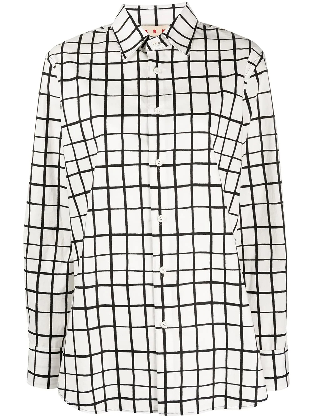 grid print shirt - 1