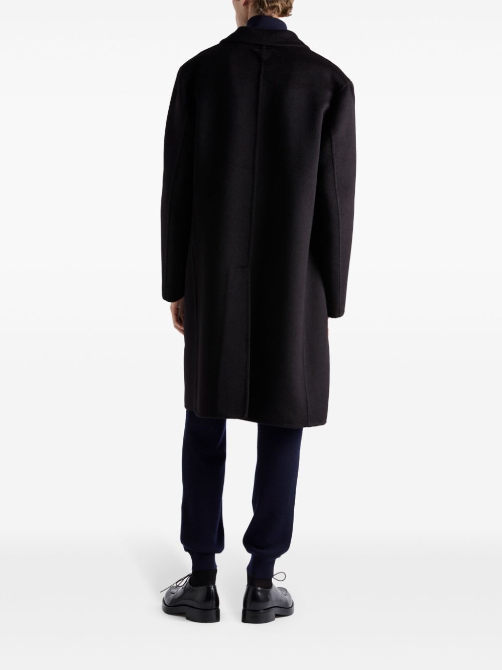 single-breasted wool coat - 3