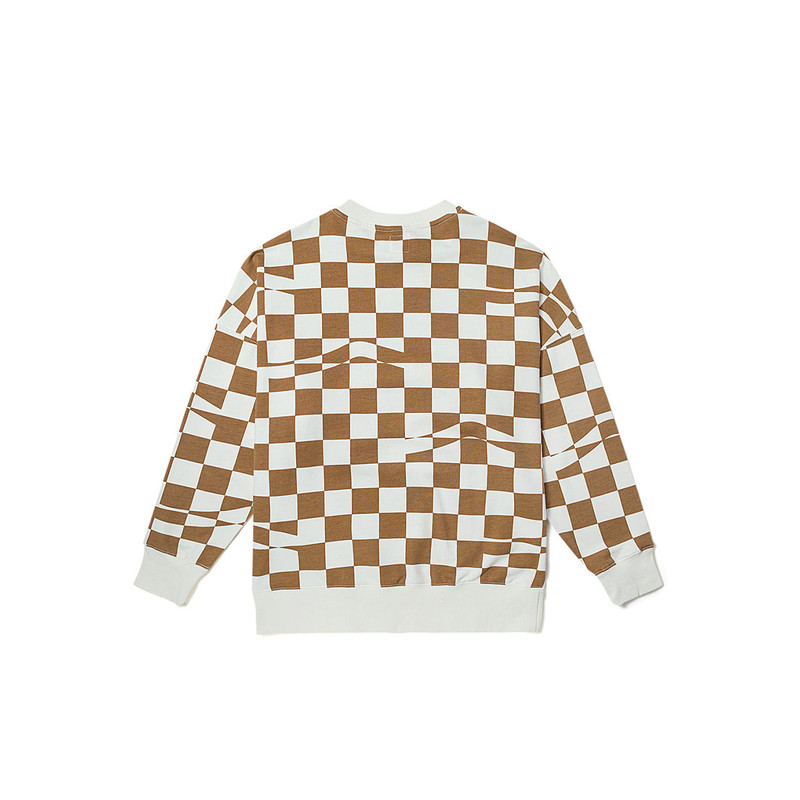 Vans (WMNS) Vans checkerboard Hoodie 'Brown White' VN00091HC1L outlook