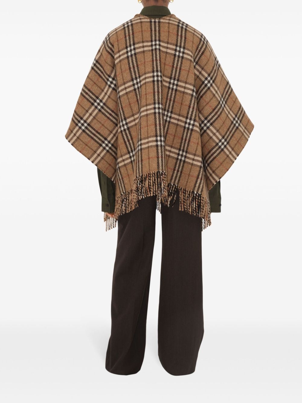 checked reversible cape - 4