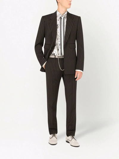 Dolce & Gabbana Sicily-fit single-breasted pinstripe suit outlook