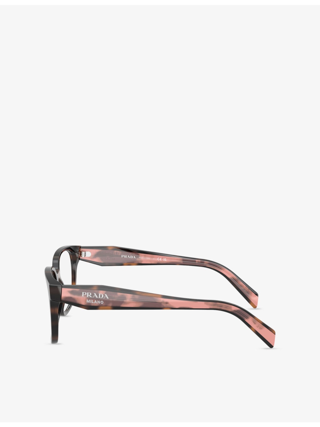 PR 17ZV Rectangle-Frame Tortoiseshell-Effect Acetate Glasses - 3
