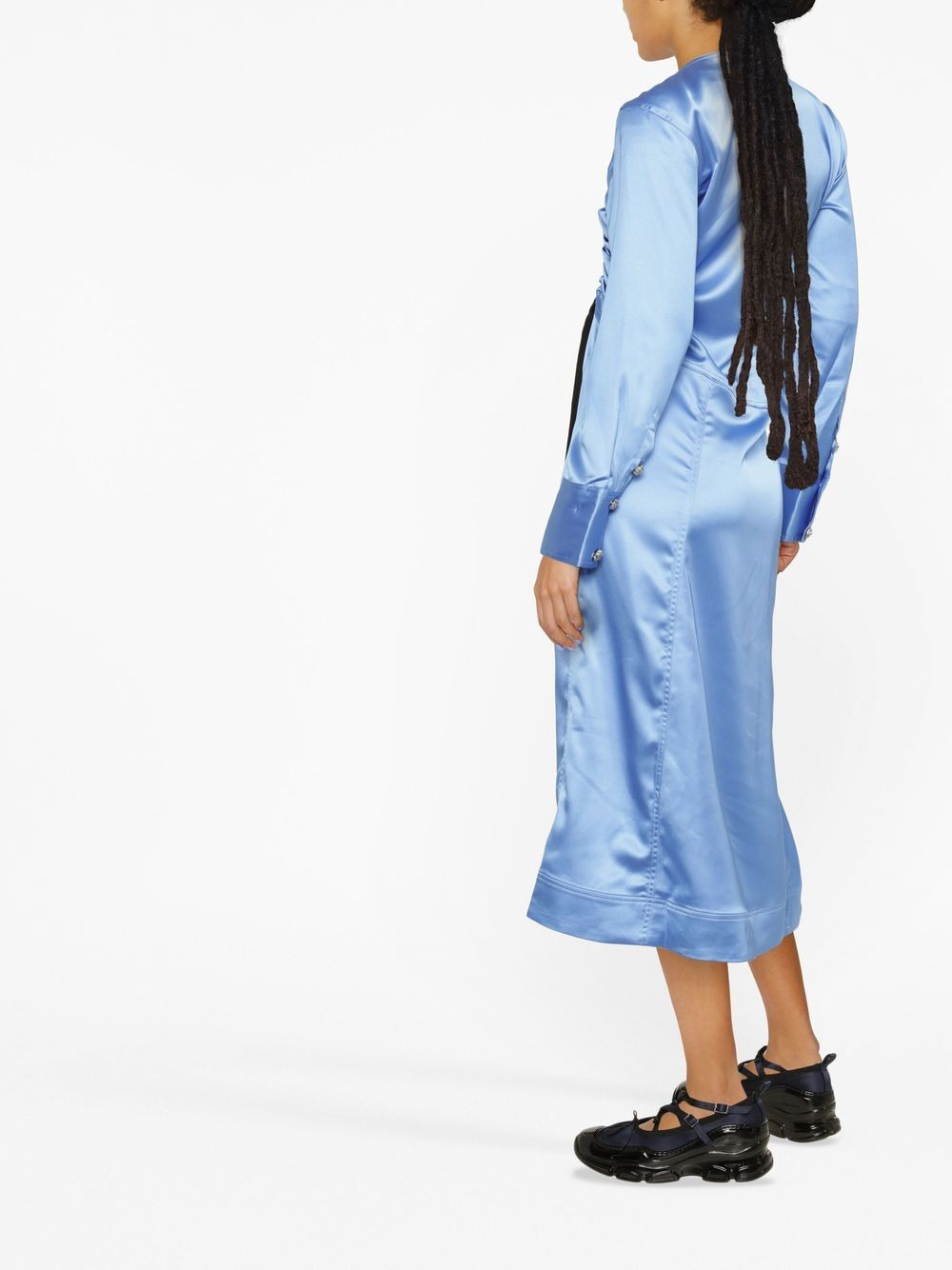 satin midi dress - 3