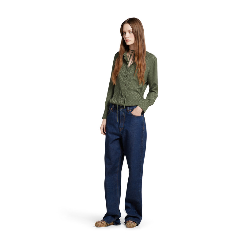GUCCI GG silk jacquard shirt outlook