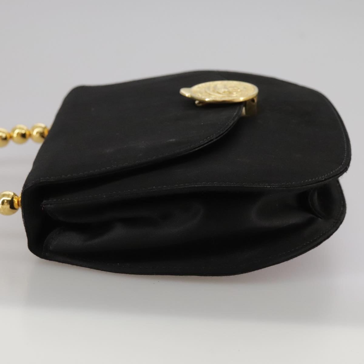 CELINE Hand Bag Nylon Gold Black - 3