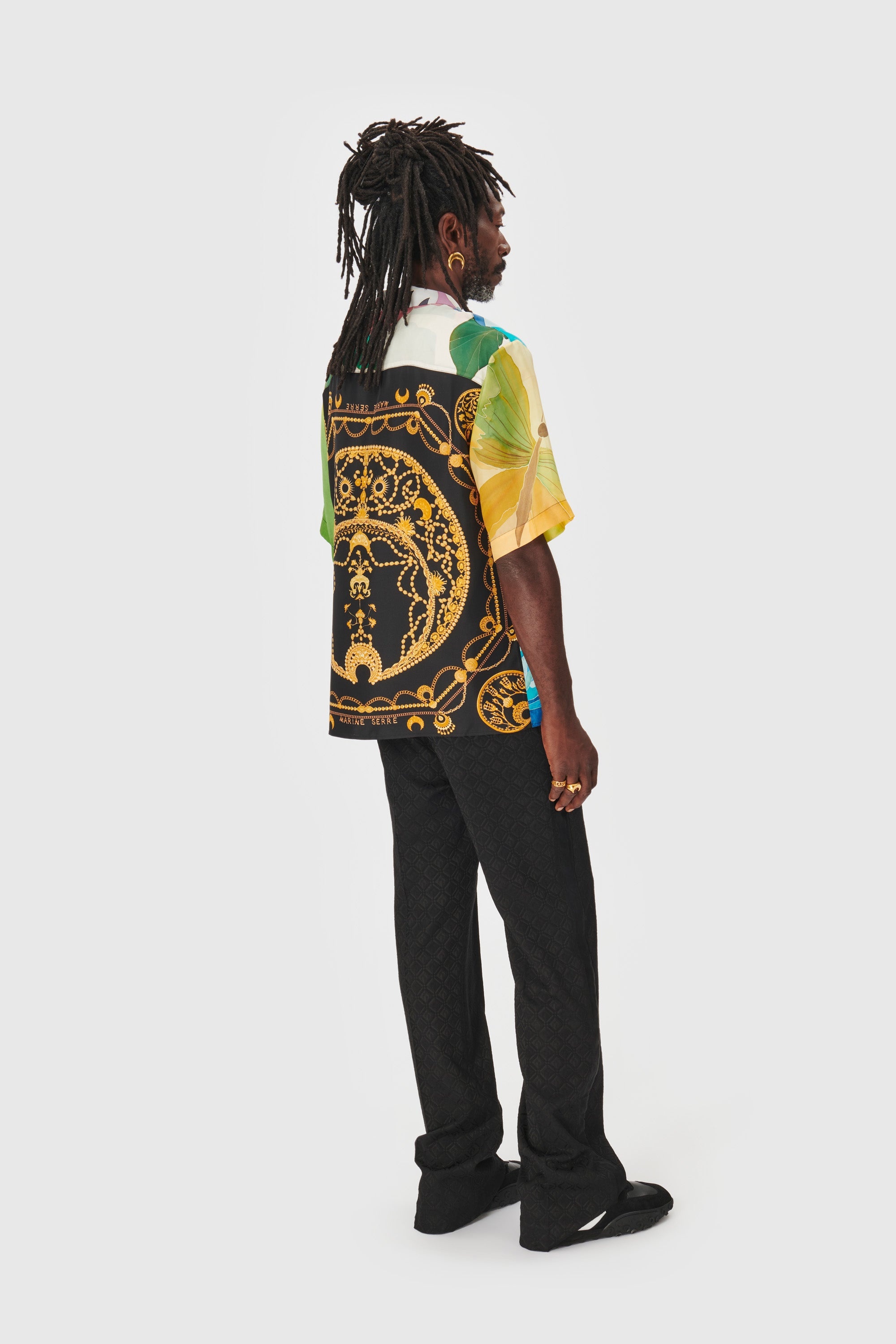 Regenerated Silk Scarves Bowling Shirt - 3