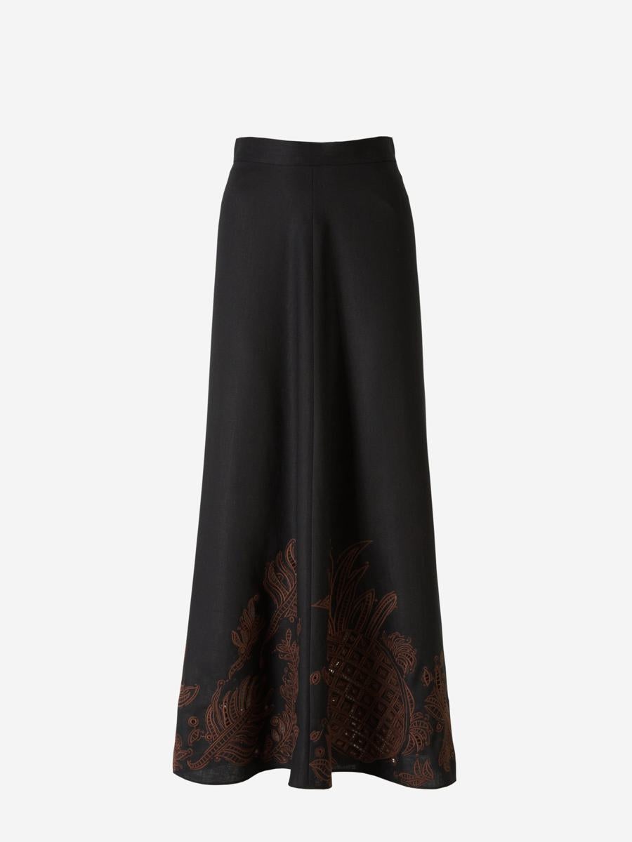 DOROTHEE SCHUMACHER TEXTURED LINEN MIDI SKIRT - 1