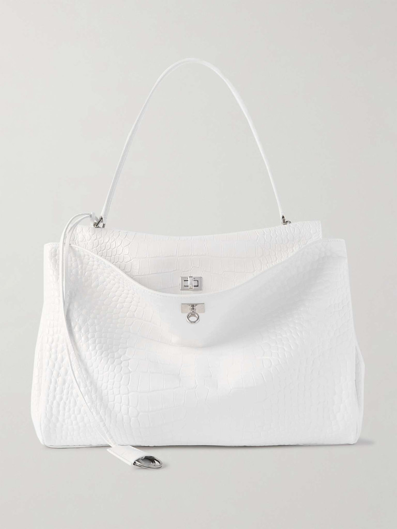 Rodeo Large Croc-Effect Leather Messenger Bag 1