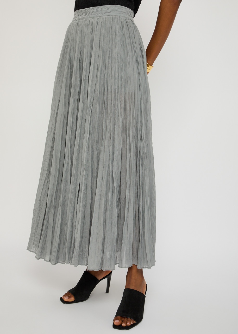 Toteme Crinkled Plissé Midi Skirt - 5