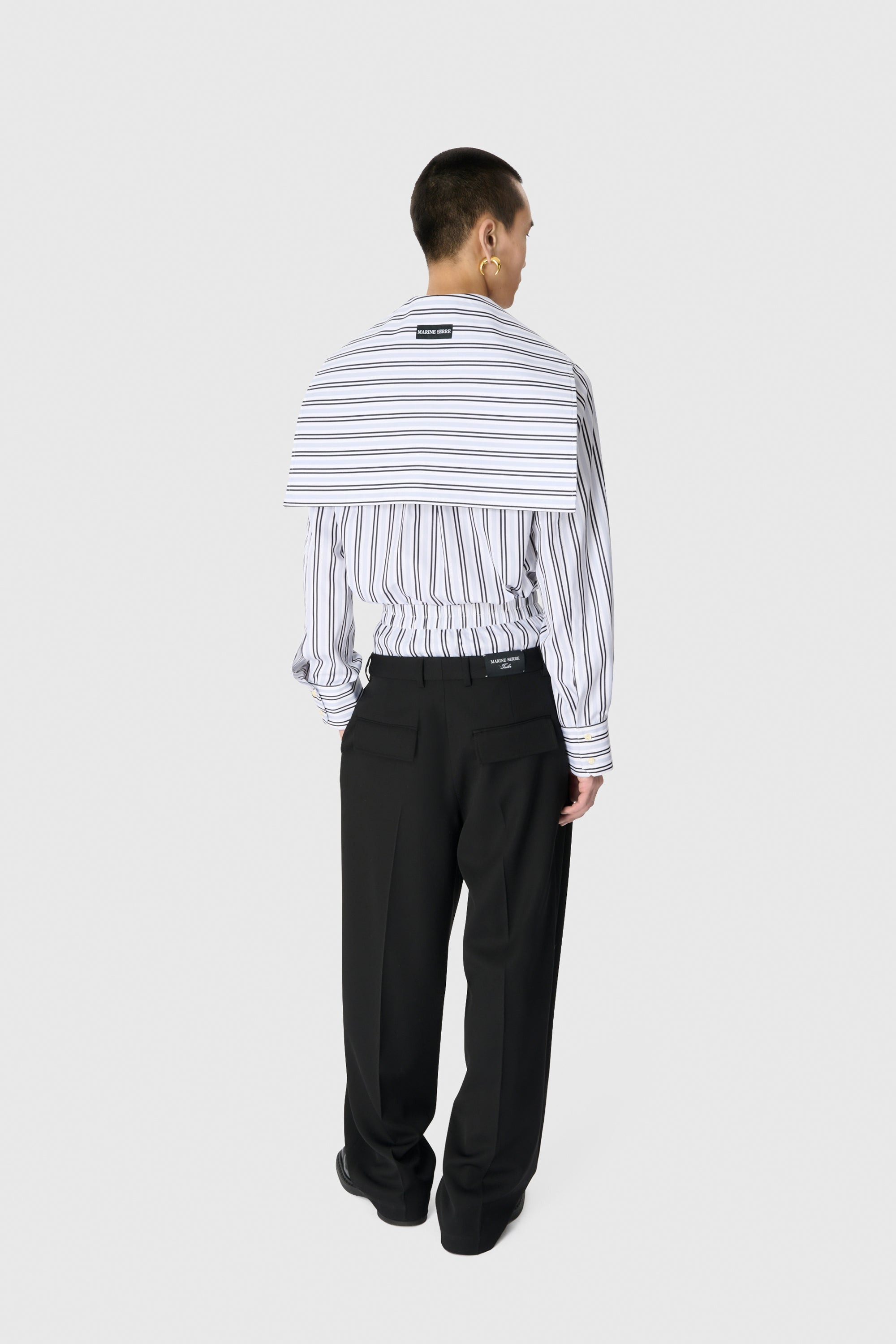 Regenerated Striped Poplin LS Shirt - 6