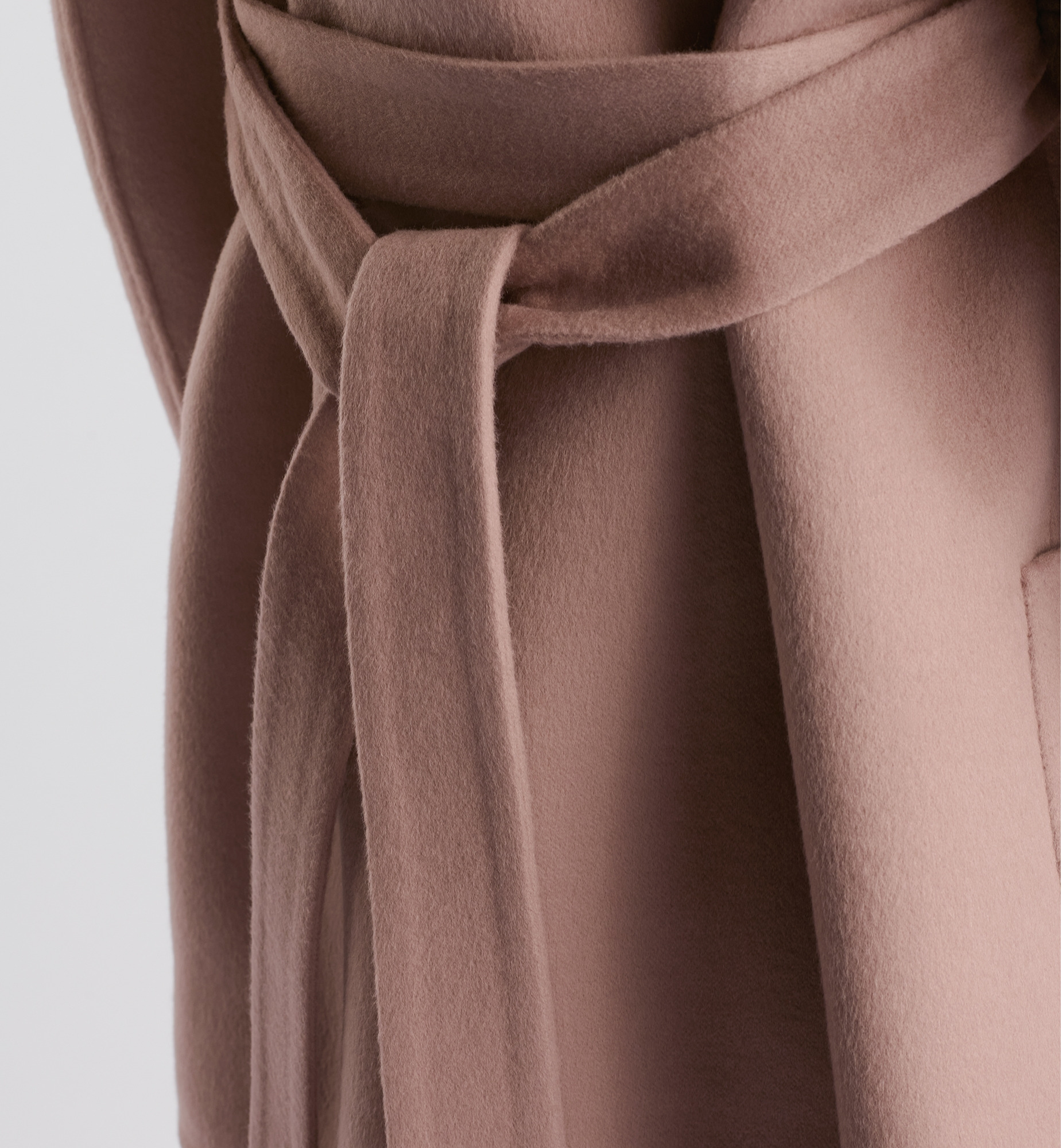 Cropped Coat with Hood and Belt - 4