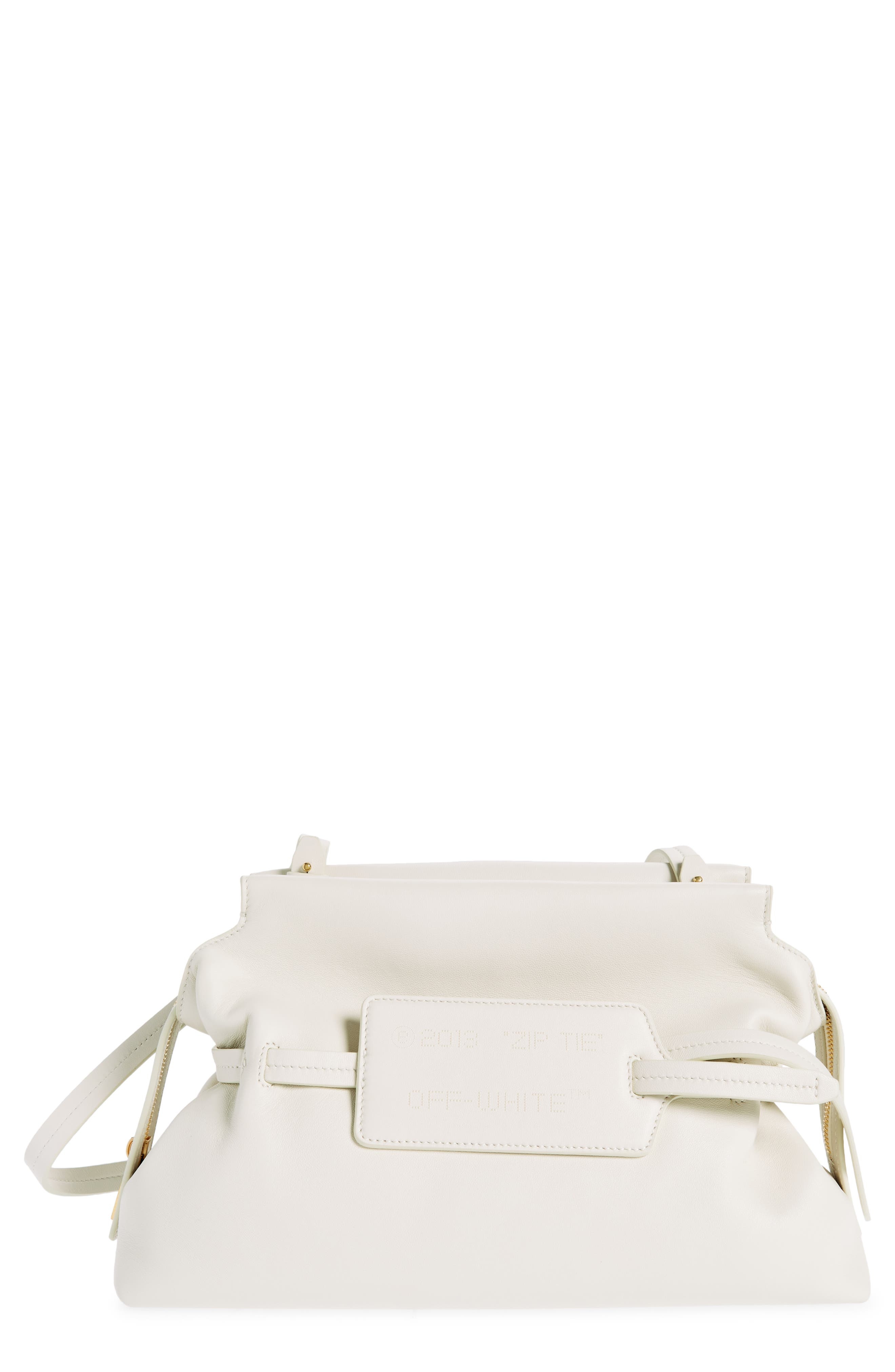 Zip Tie Leather Crossbody Bag - 1