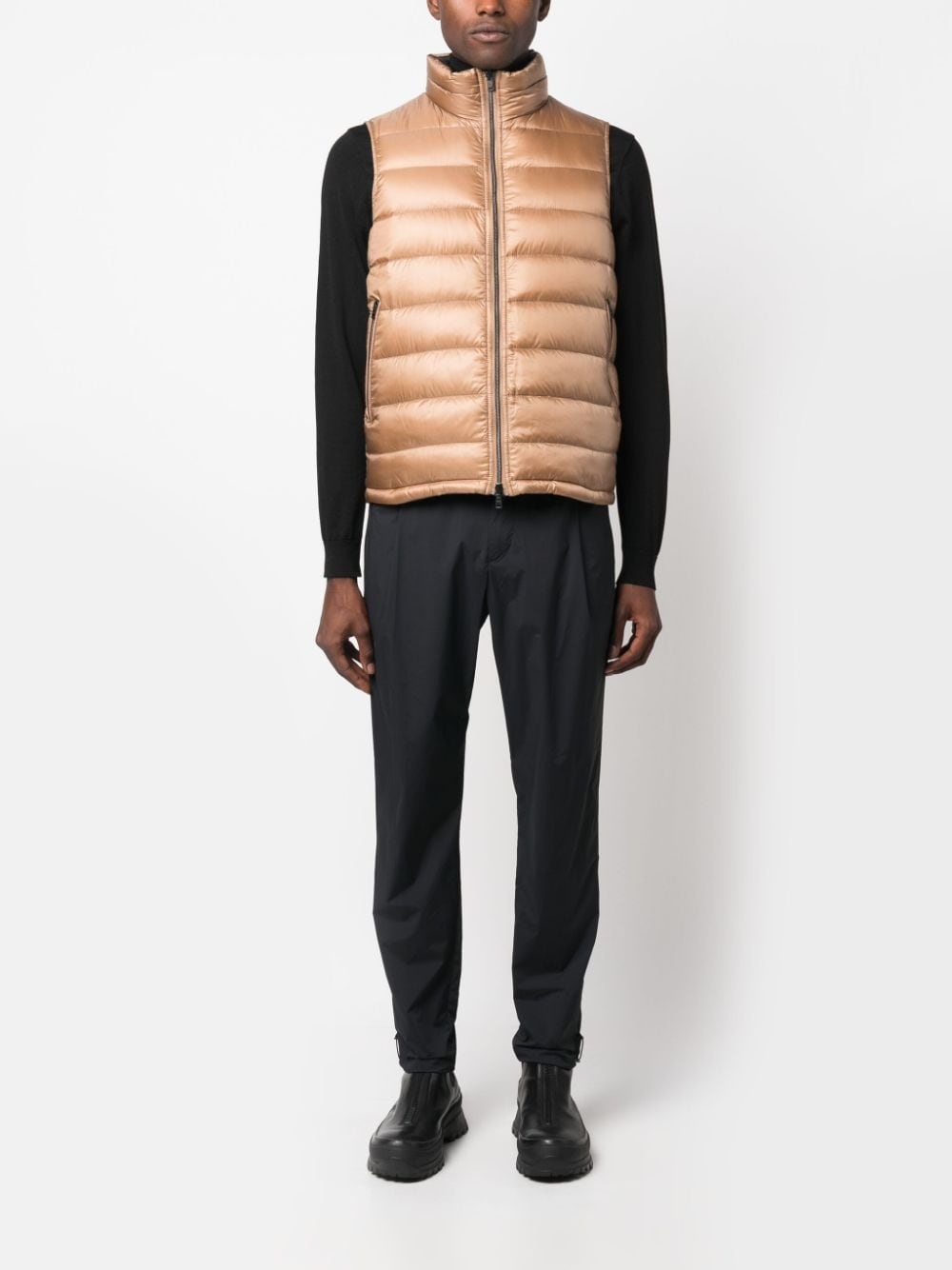 drawstring-waist tapered trousers - 2