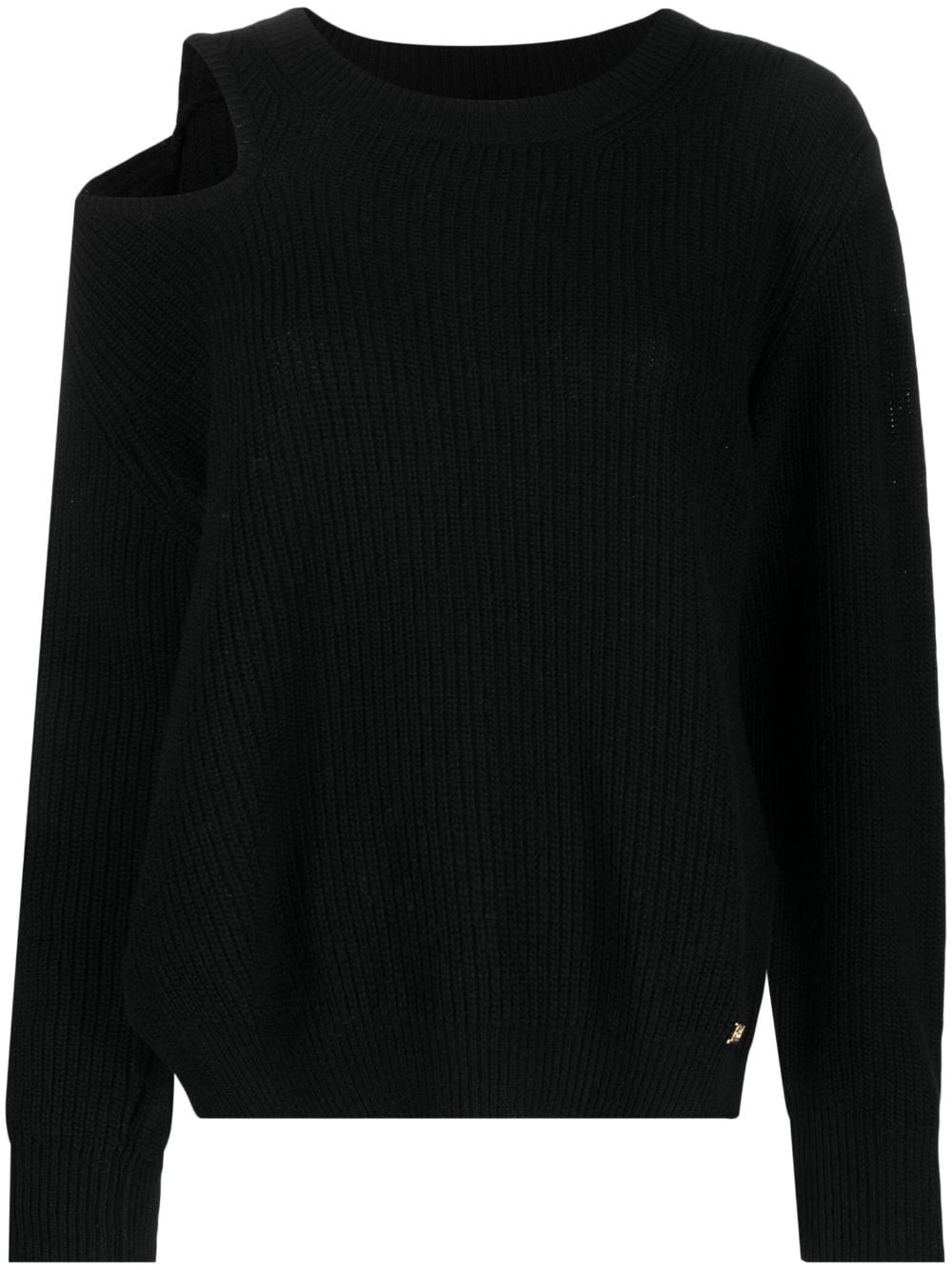 cut-out long-sleeve jumper - 1