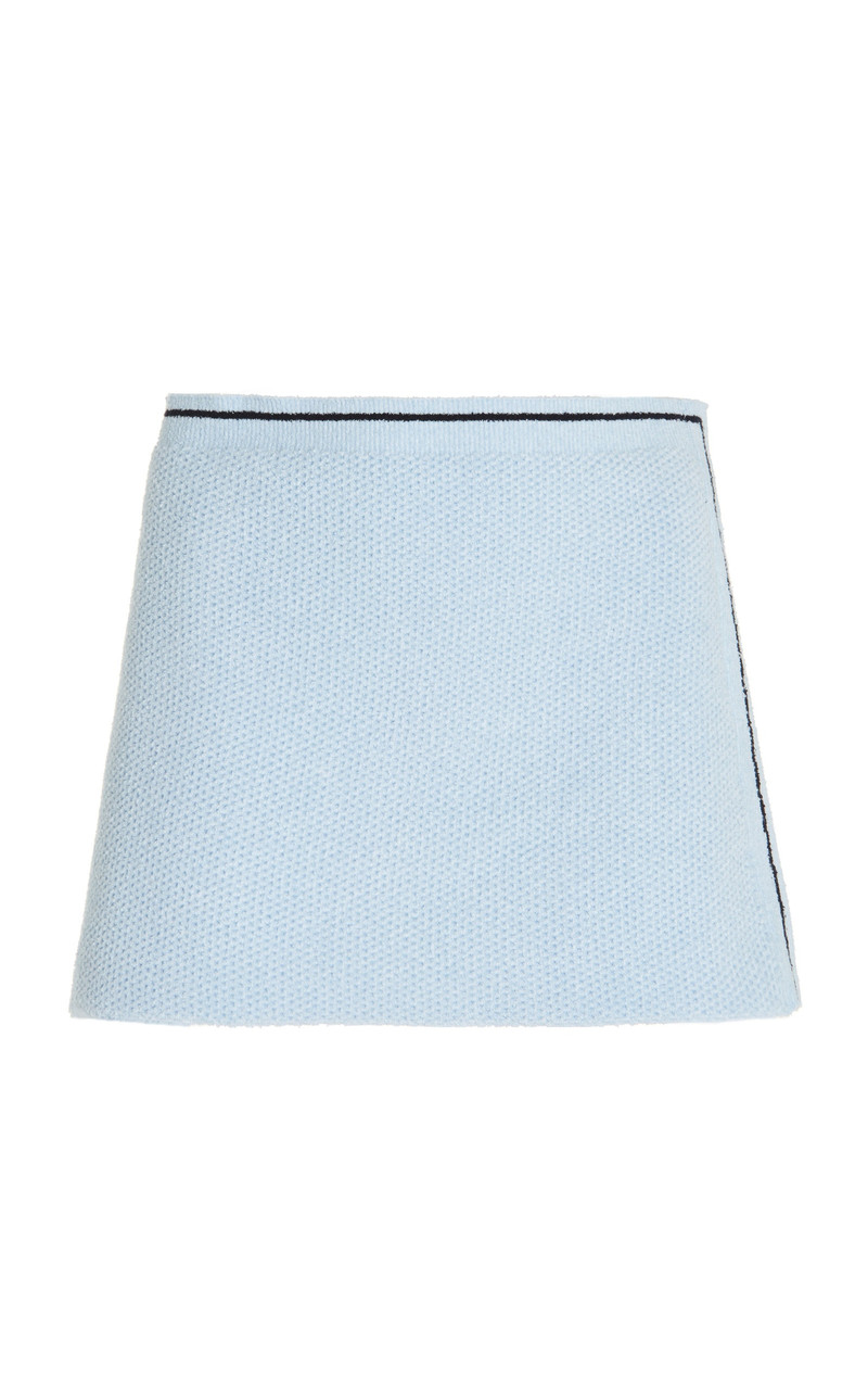Sorbetto Cotton-Blend Terry Mini Skirt blue - 1